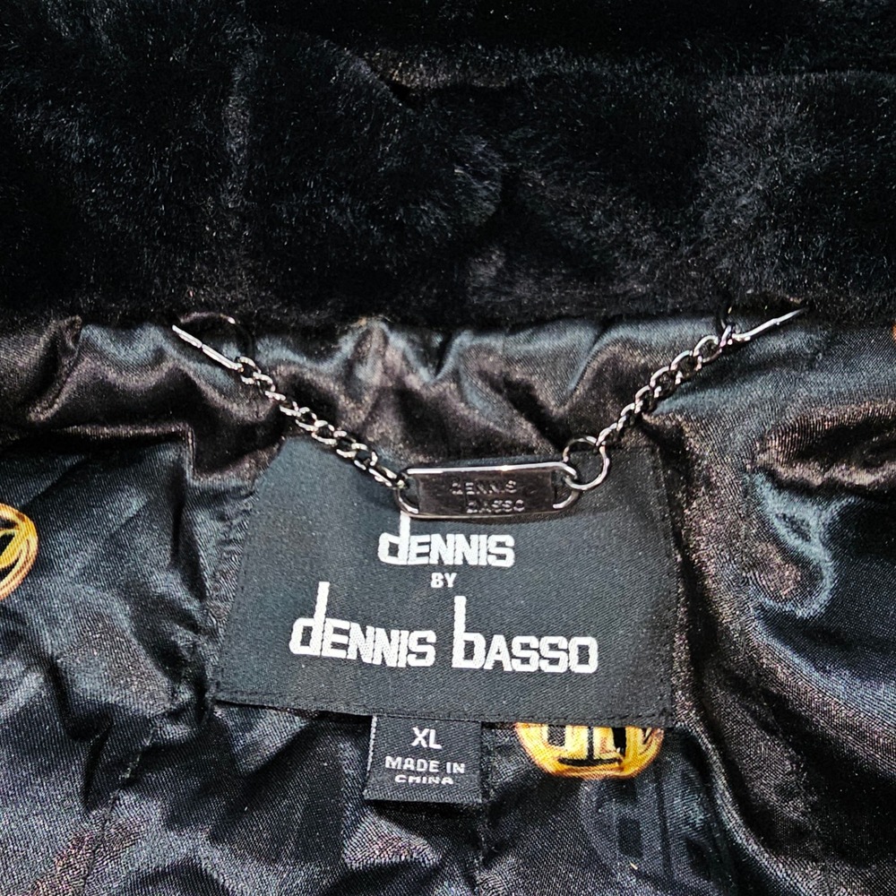 Dennis Basso Womens‎ Black Faux Fur Hooded Coat XL With Original Coat Bag NWOT - Picture 4 of 7